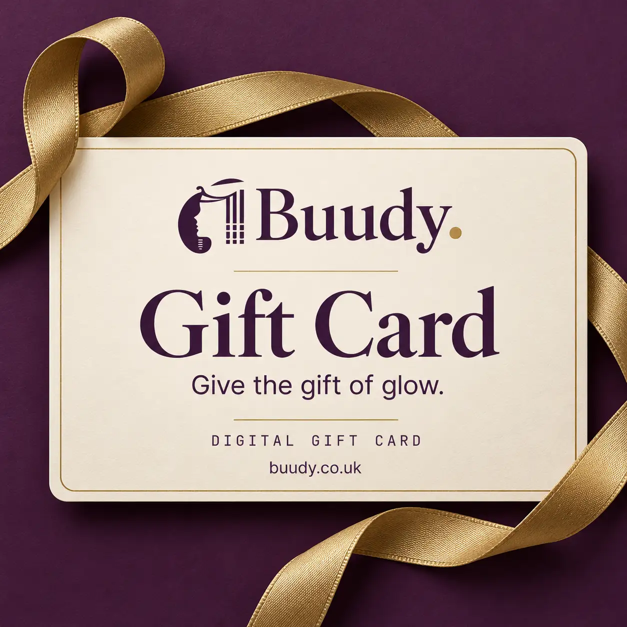 Buudy Official Digital Gift Card with Gold Ribbon