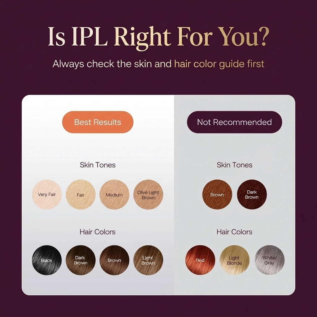 Buudy IPL Skin and Hair Color Guide